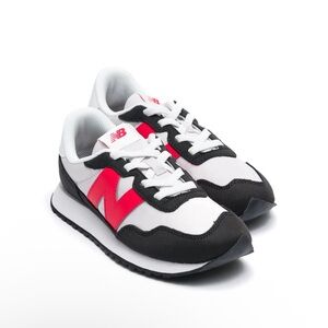New Balance Black, White, and Red Sneakers